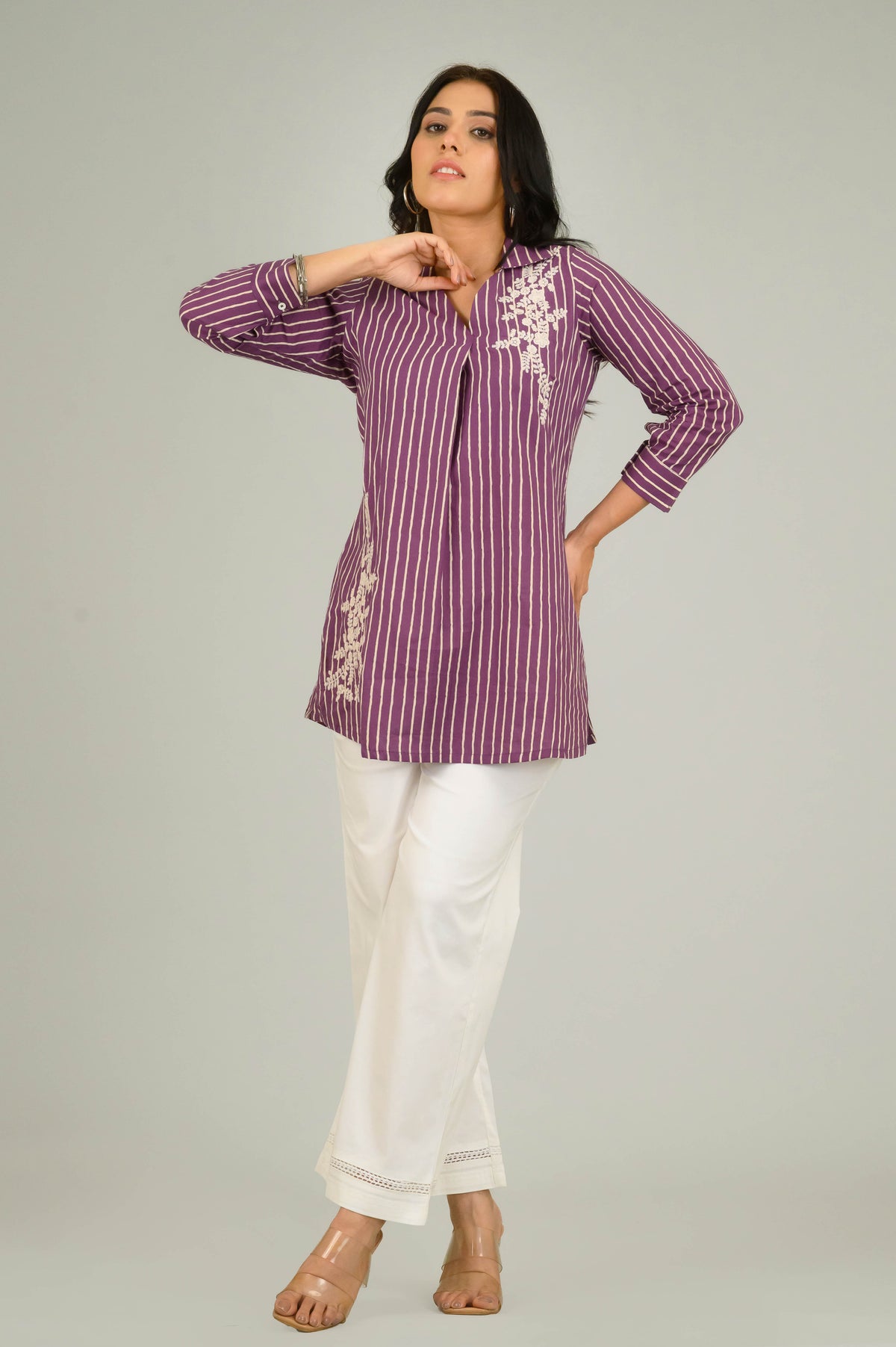 Stipes & Petals Top - Etiquette Apparel