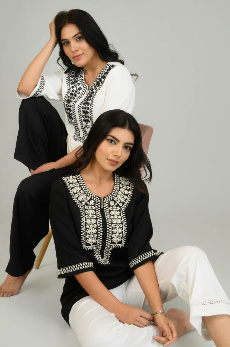 The Signature Contrast Top - Etiquette Apparel 