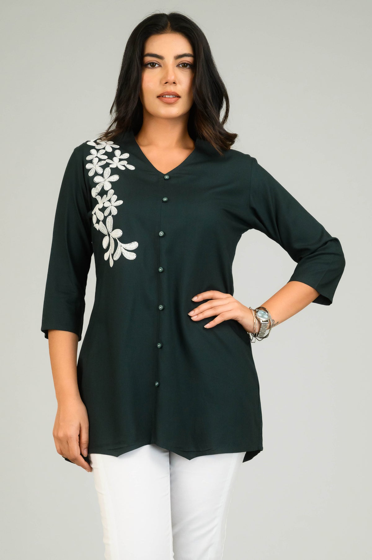 Floral Play Modal Top - Etiquette Apparel