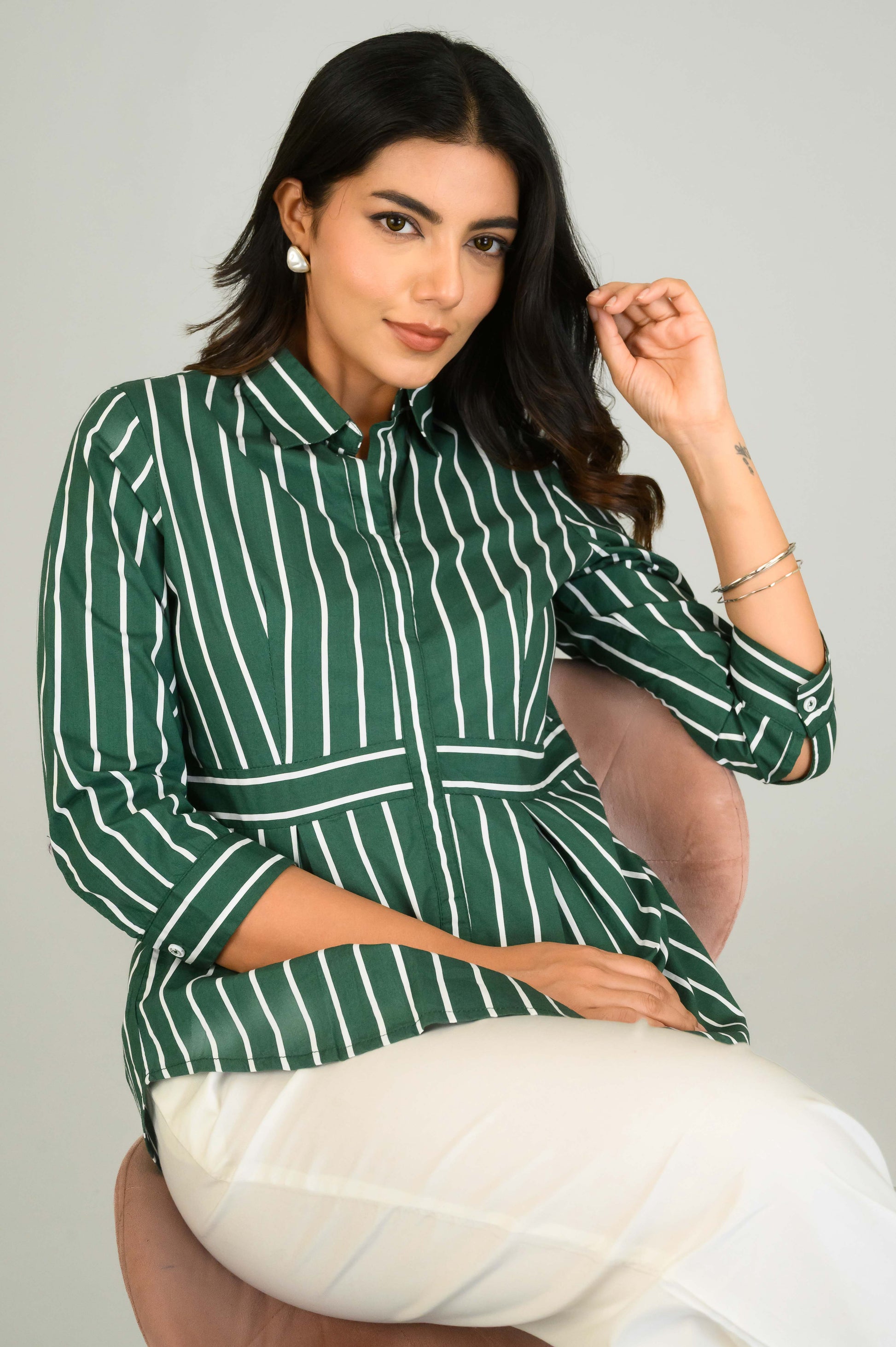 Product Carousel Image 6: Bold Stripes & Strong Impression Top