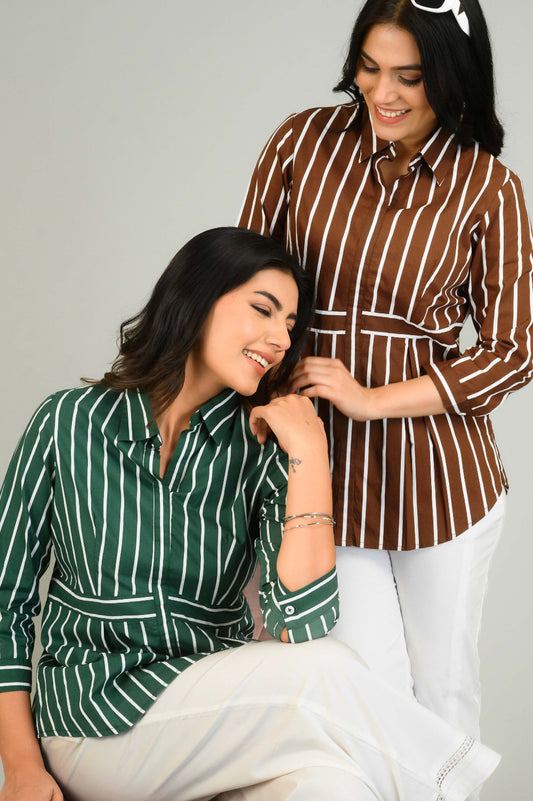 Bold Stripes & Strong Impression Top - Etiquette Apparel