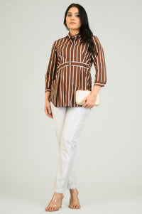 Bold Stripes & Strong Impression Top - Etiquette Apparel