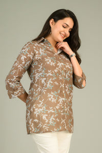 Multi Floral Frenzy Top - Etiquette Apparel