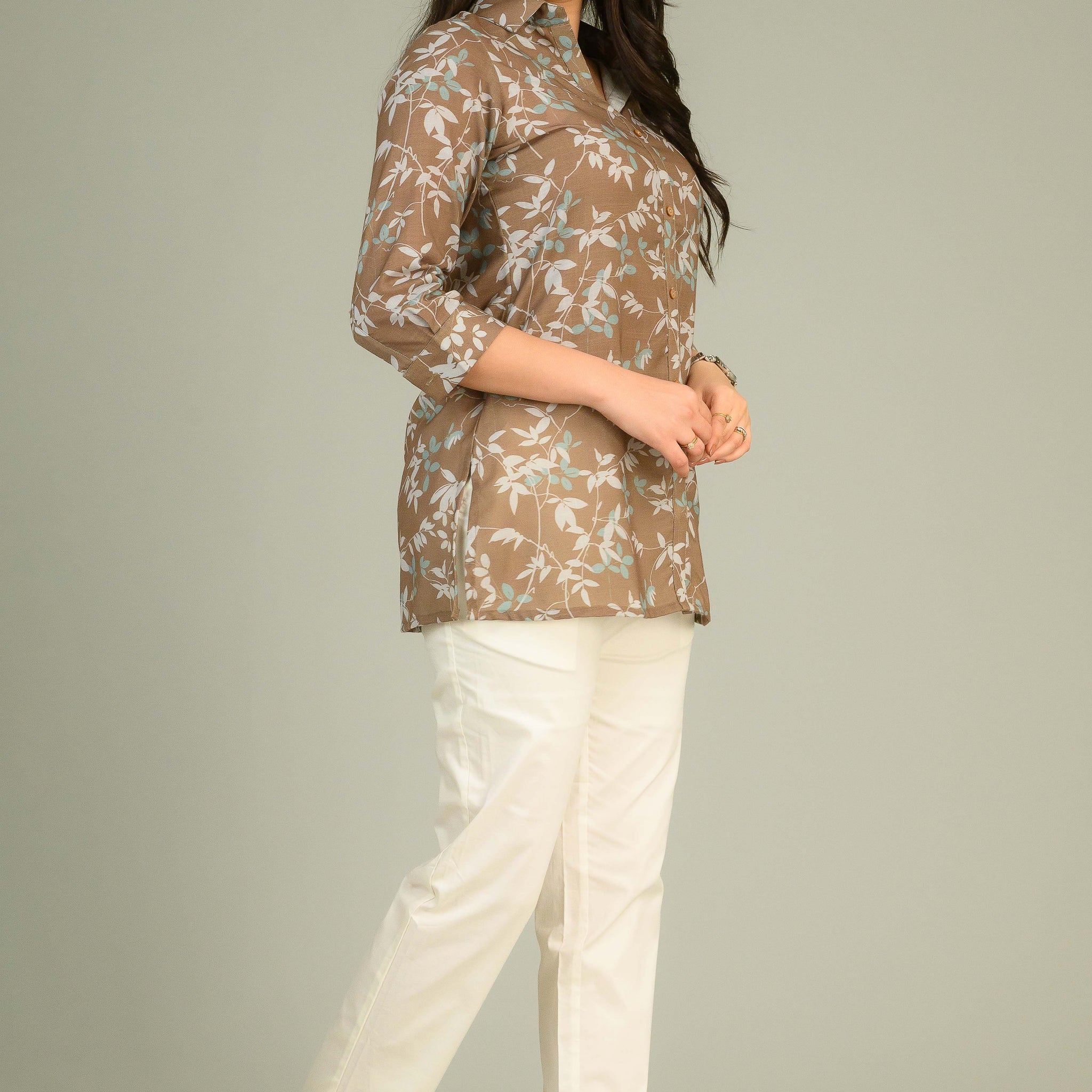 Multi Floral Frenzy Top - Etiquette Apparel 