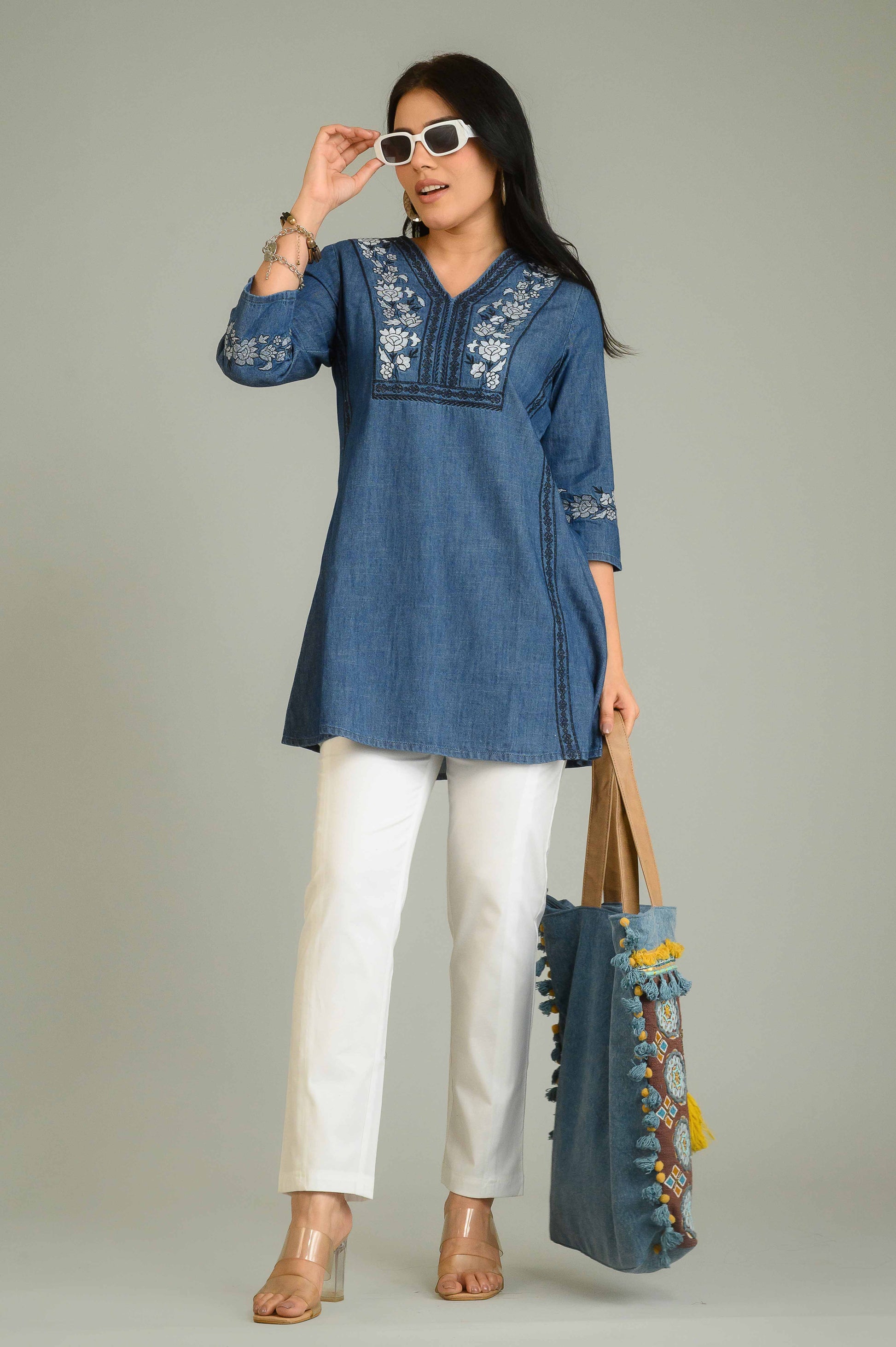 Product Carousel Image 7: Denim with a Dash Top
