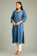 Product Carousel Image 2: Classic Blue Charm Kurta
