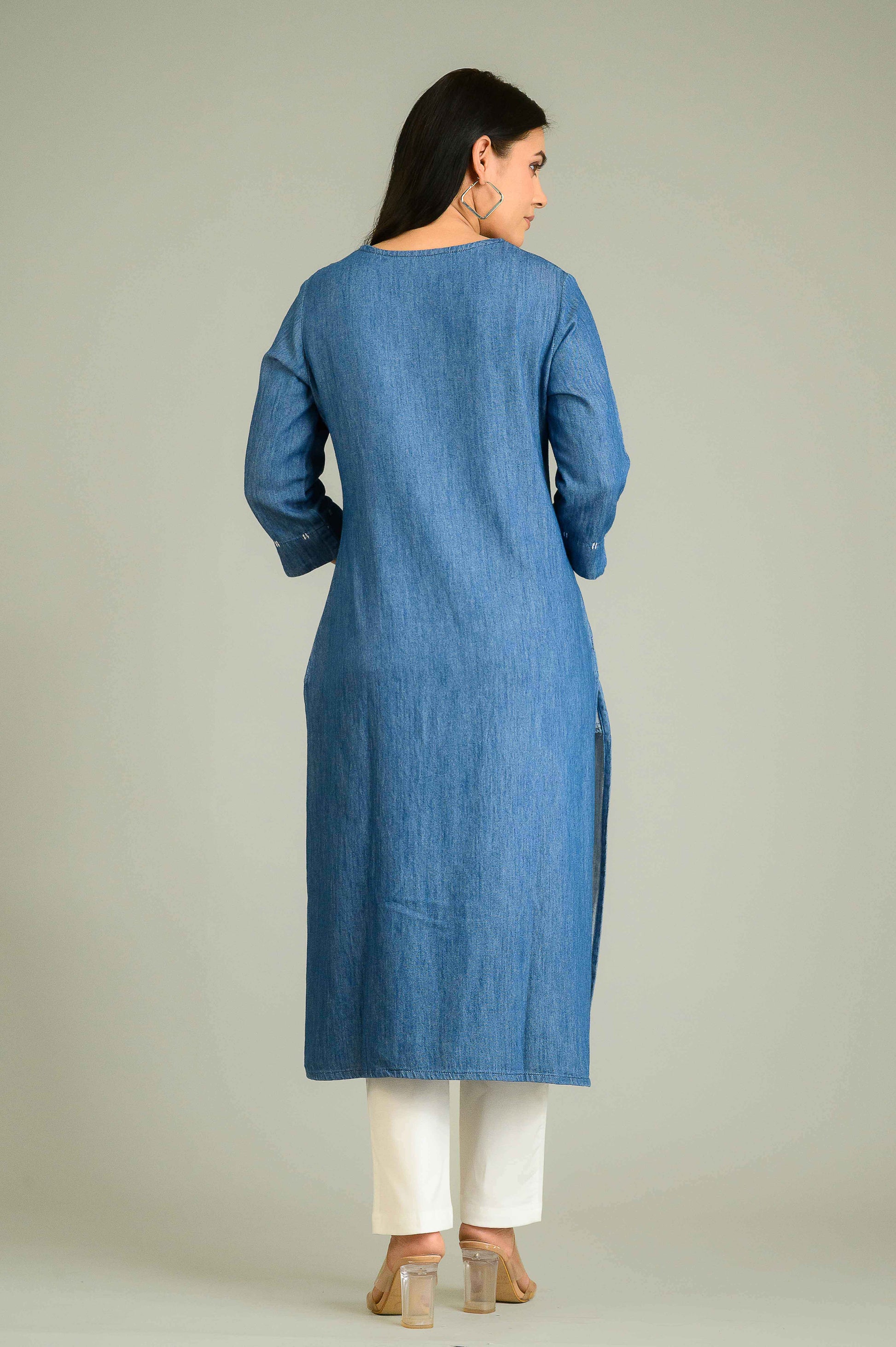 Product Carousel Image 4: Classic Blue Charm Kurta