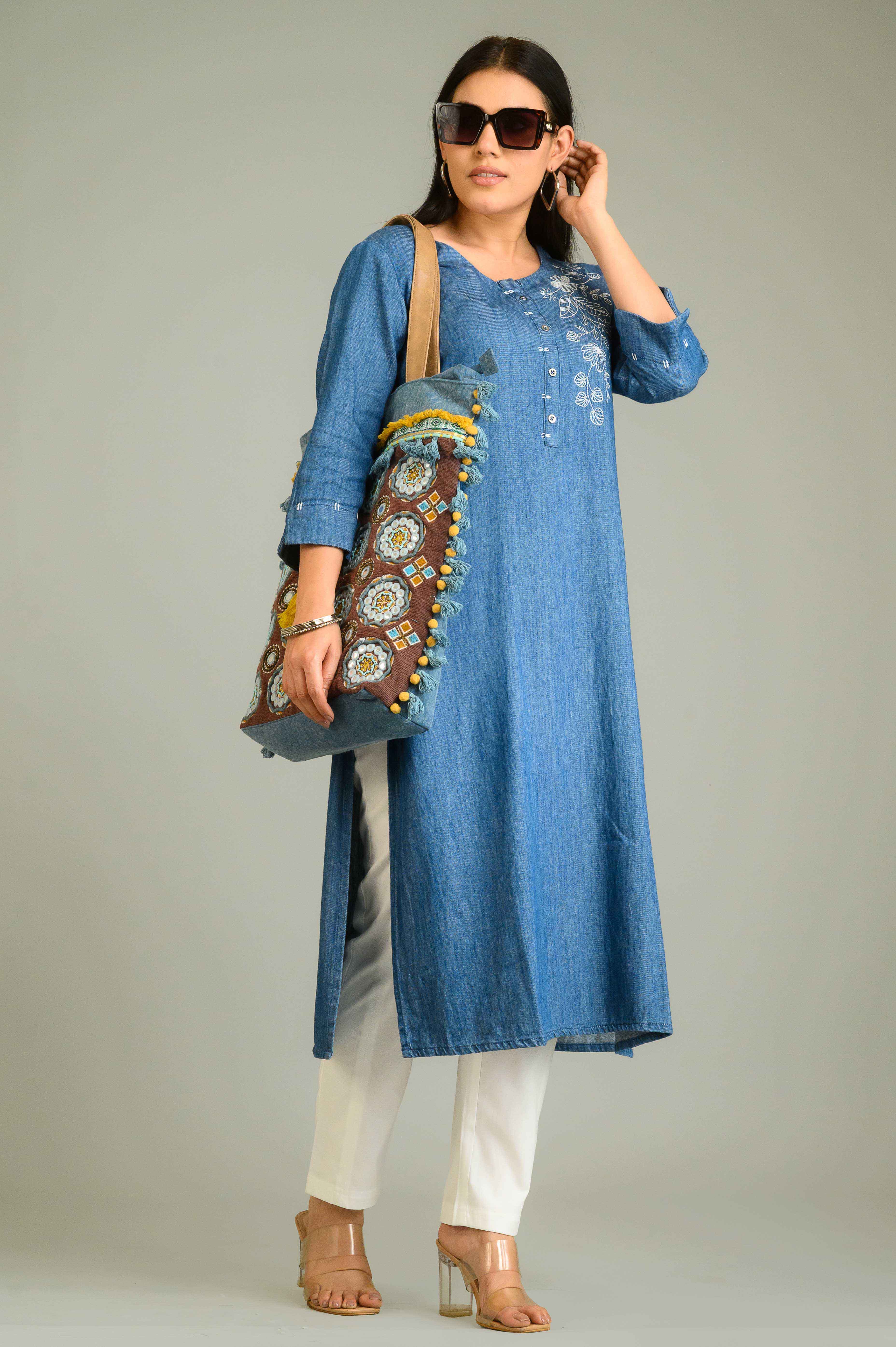 Classic Blue Charm Kurta