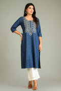 Product Carousel Image 3: Timeless Indigo Kurta