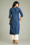 Product Carousel Image 4: Timeless Indigo Kurta