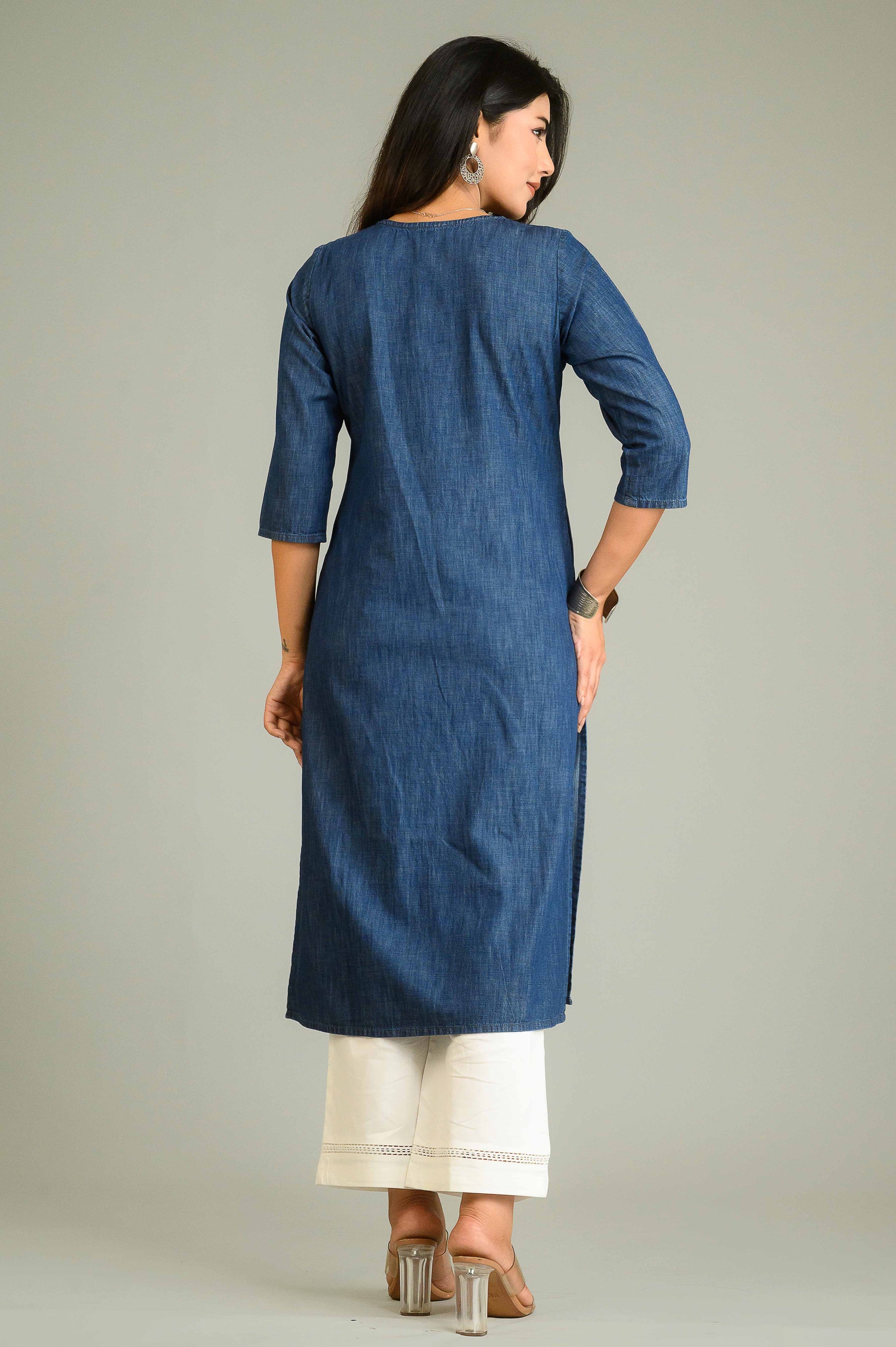 Product Carousel Image 5: Timeless Indigo Kurta
