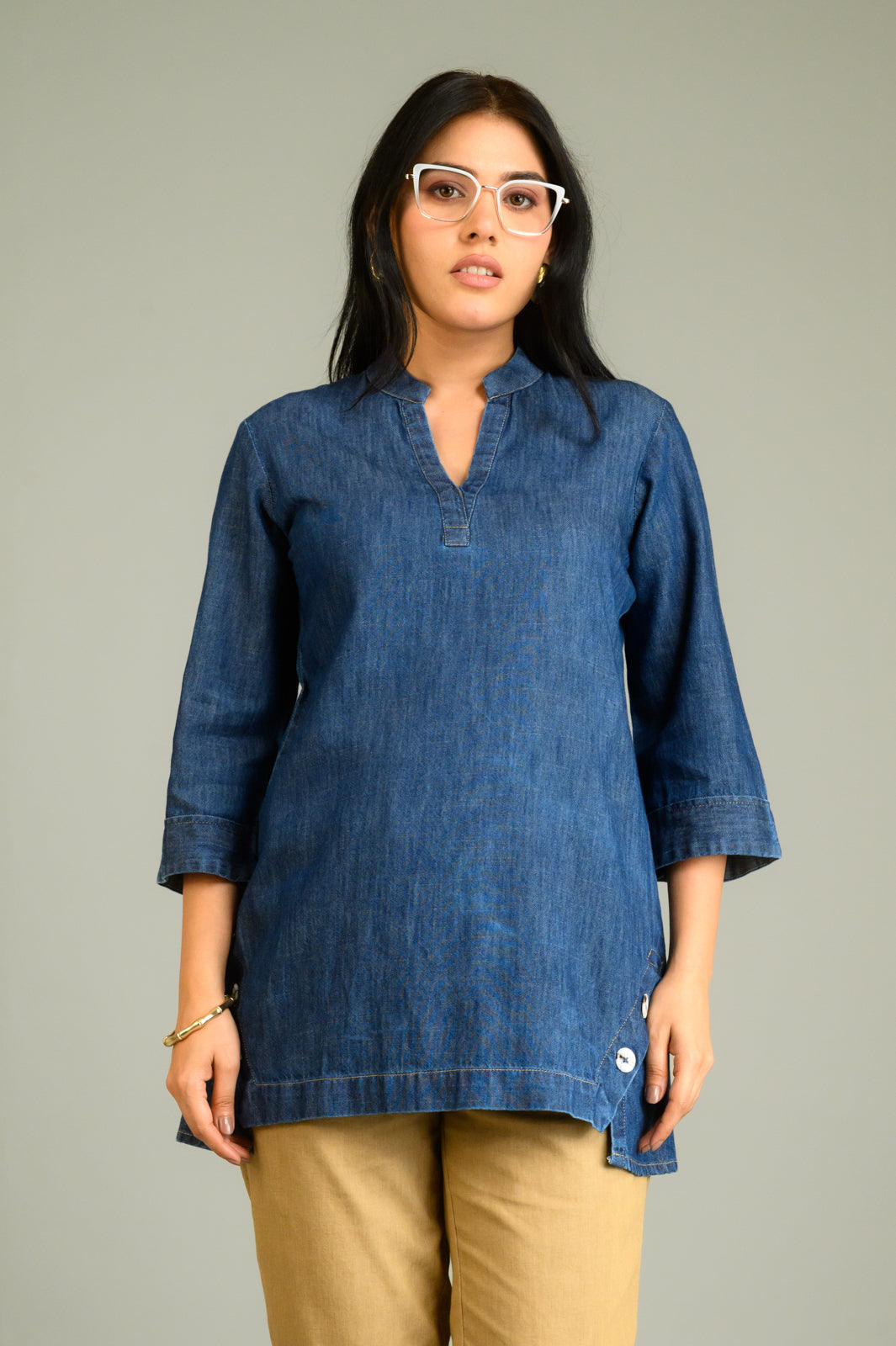 The Denim Staple Top - Etiquette Apparel 