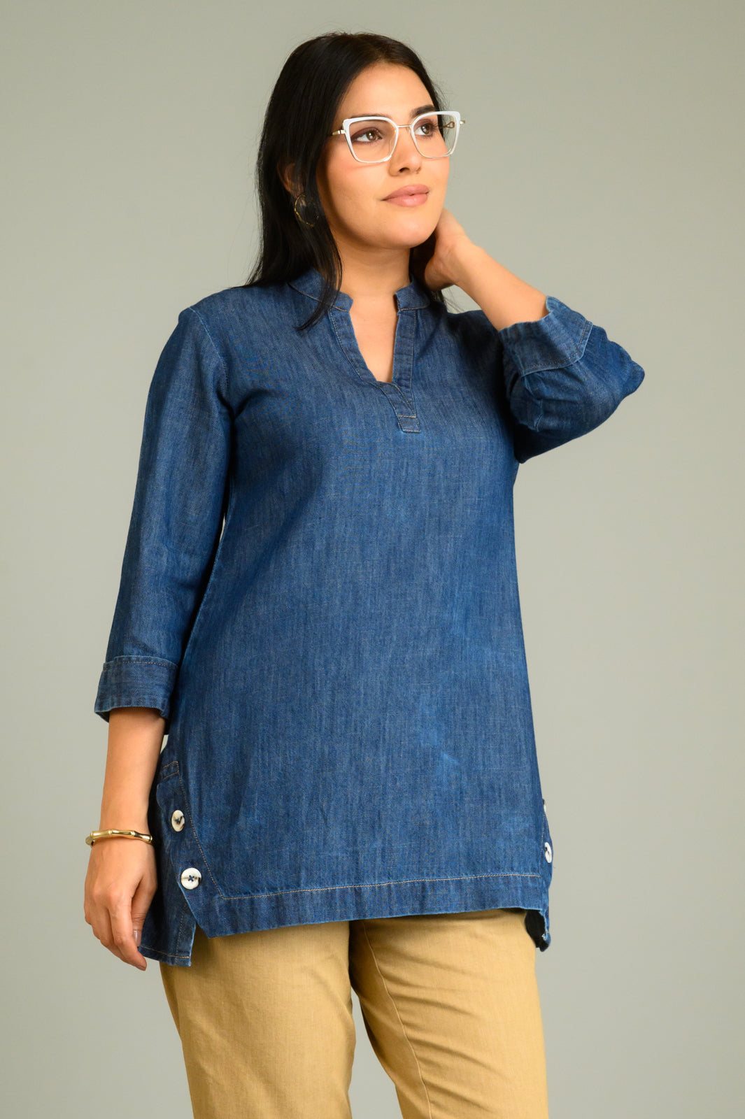 The Denim Staple Top - Etiquette Apparel