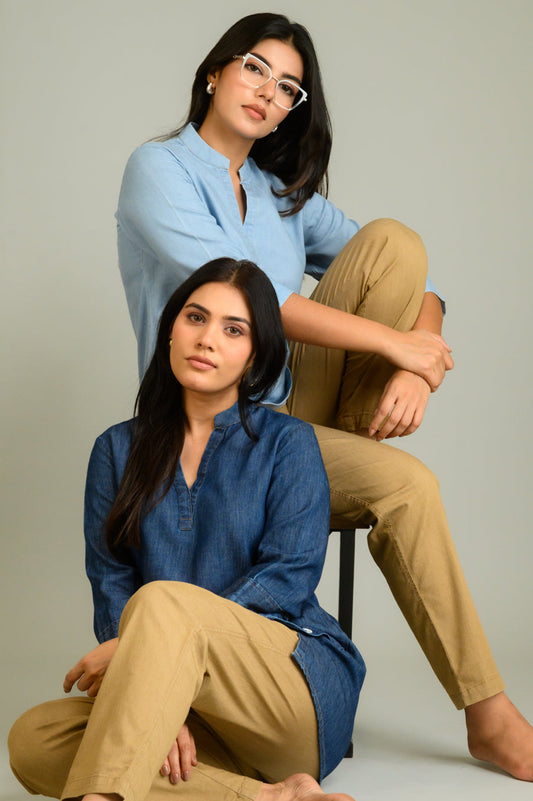 The Denim Staple Top - Etiquette Apparel
