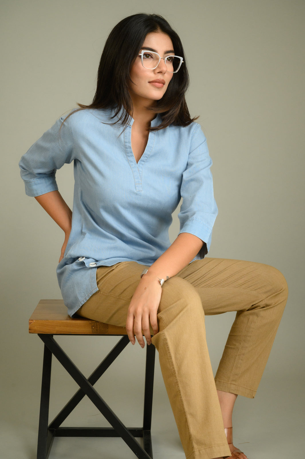 The Denim Staple Top - Etiquette Apparel