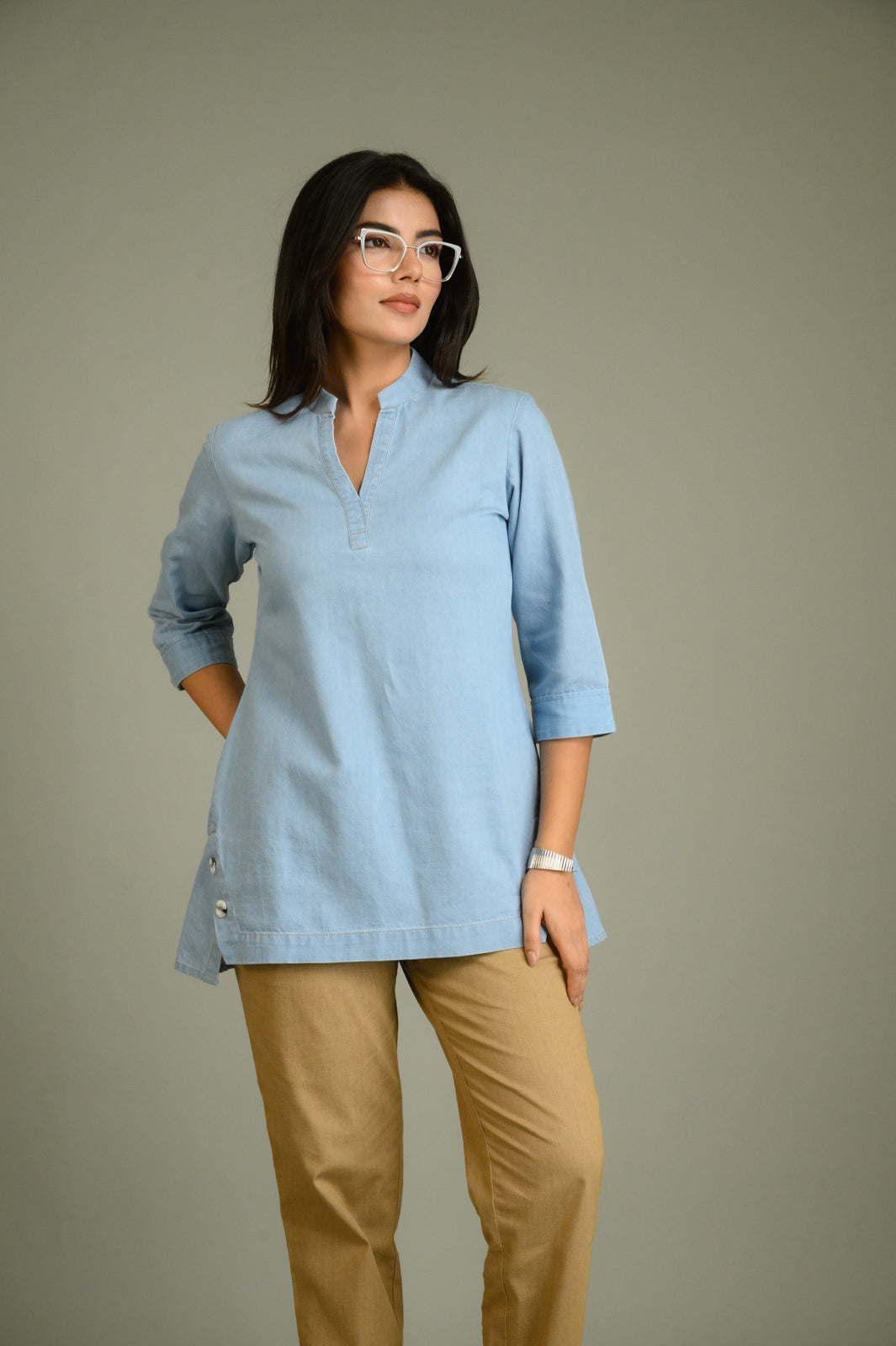 The Denim Staple Top - Etiquette Apparel