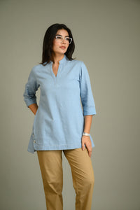 The Denim Staple Top - Etiquette Apparel