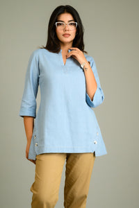 The Denim Staple Top - Etiquette Apparel
