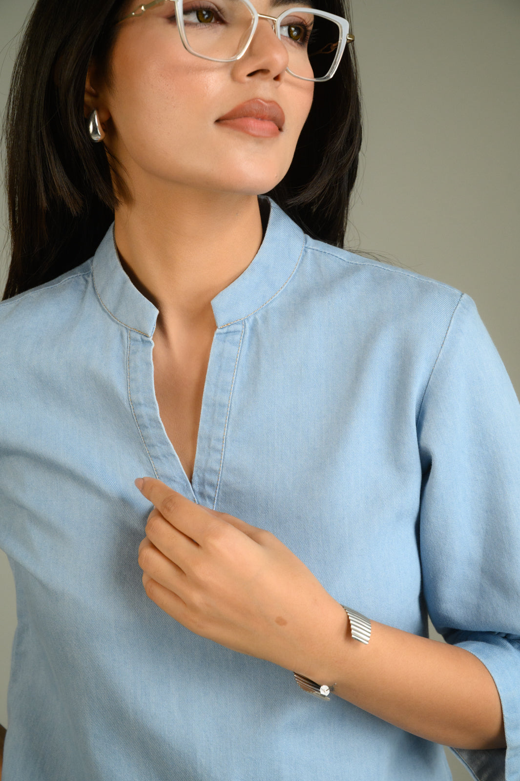 Product Carousel Image 2: The Denim Staple Top