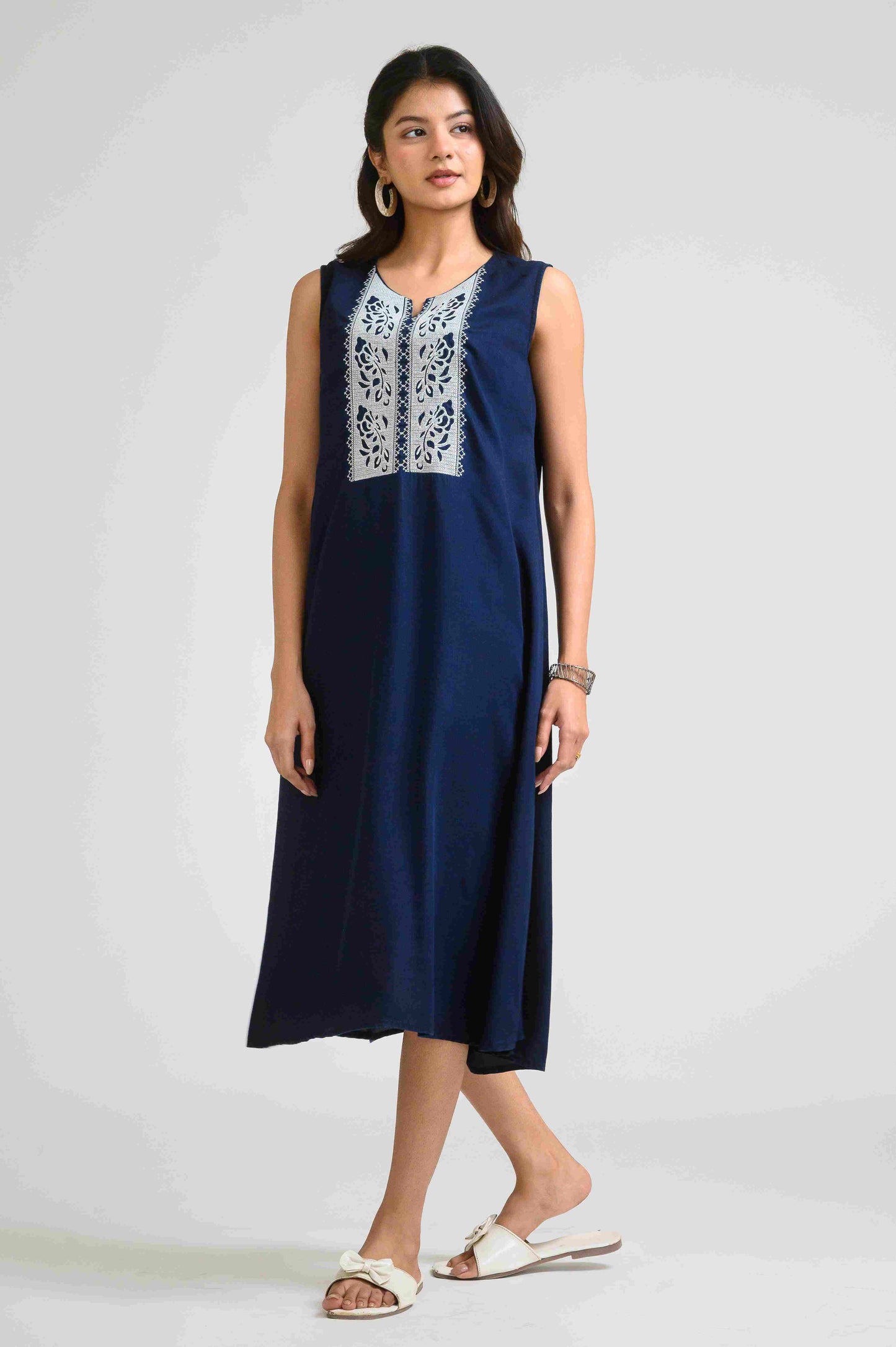 Denim Cotton Mal Dress - Etiquette Apparel