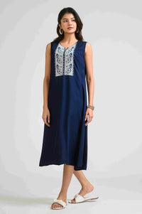 Denim Cotton Mal Dress - Etiquette Apparel