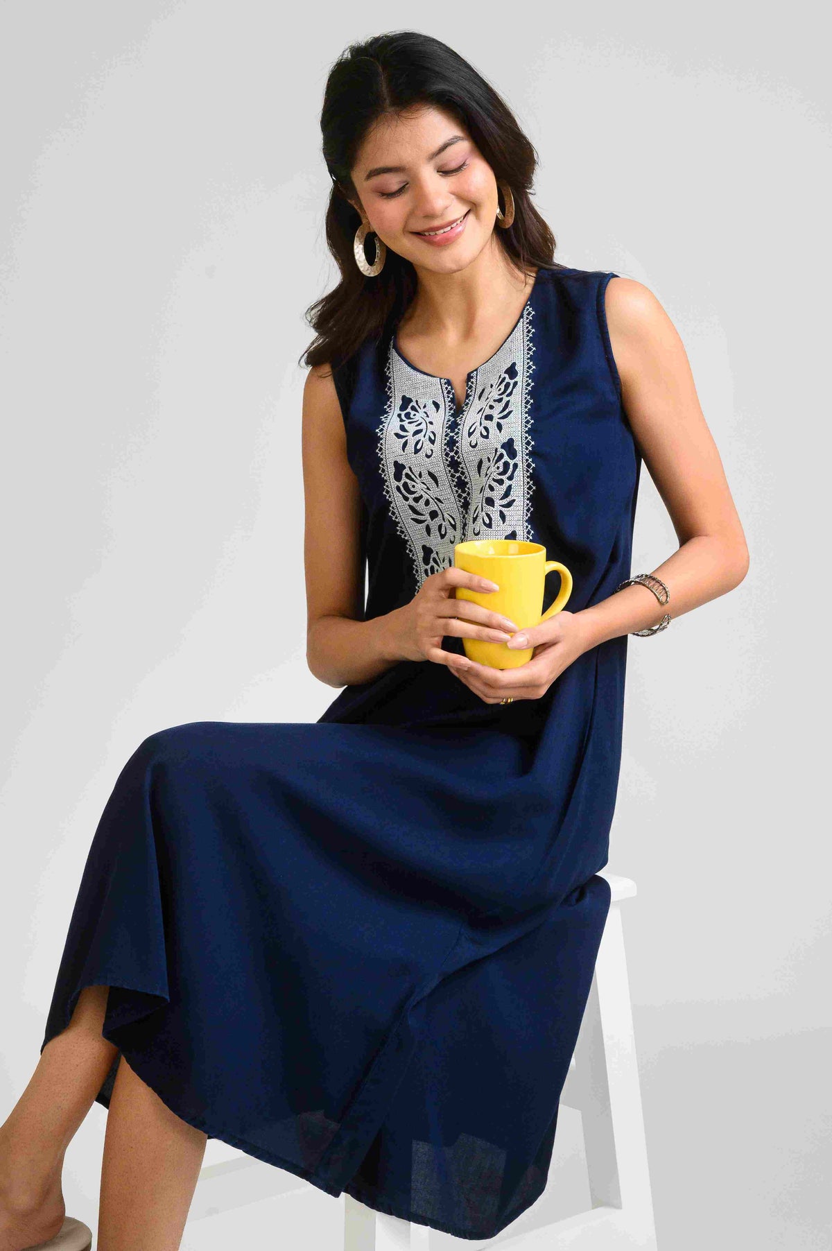 Denim Cotton Mal Dress - Etiquette Apparel