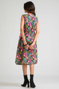 Tropical Overlap Escape Dress - Etiquette Apparel