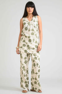 Modern Floral Sleeveless Co-Ord Set - Etiquette Apparel