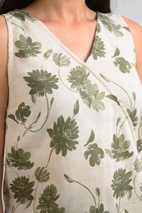 Modern Floral Sleeveless Co-Ord Set - Etiquette Apparel