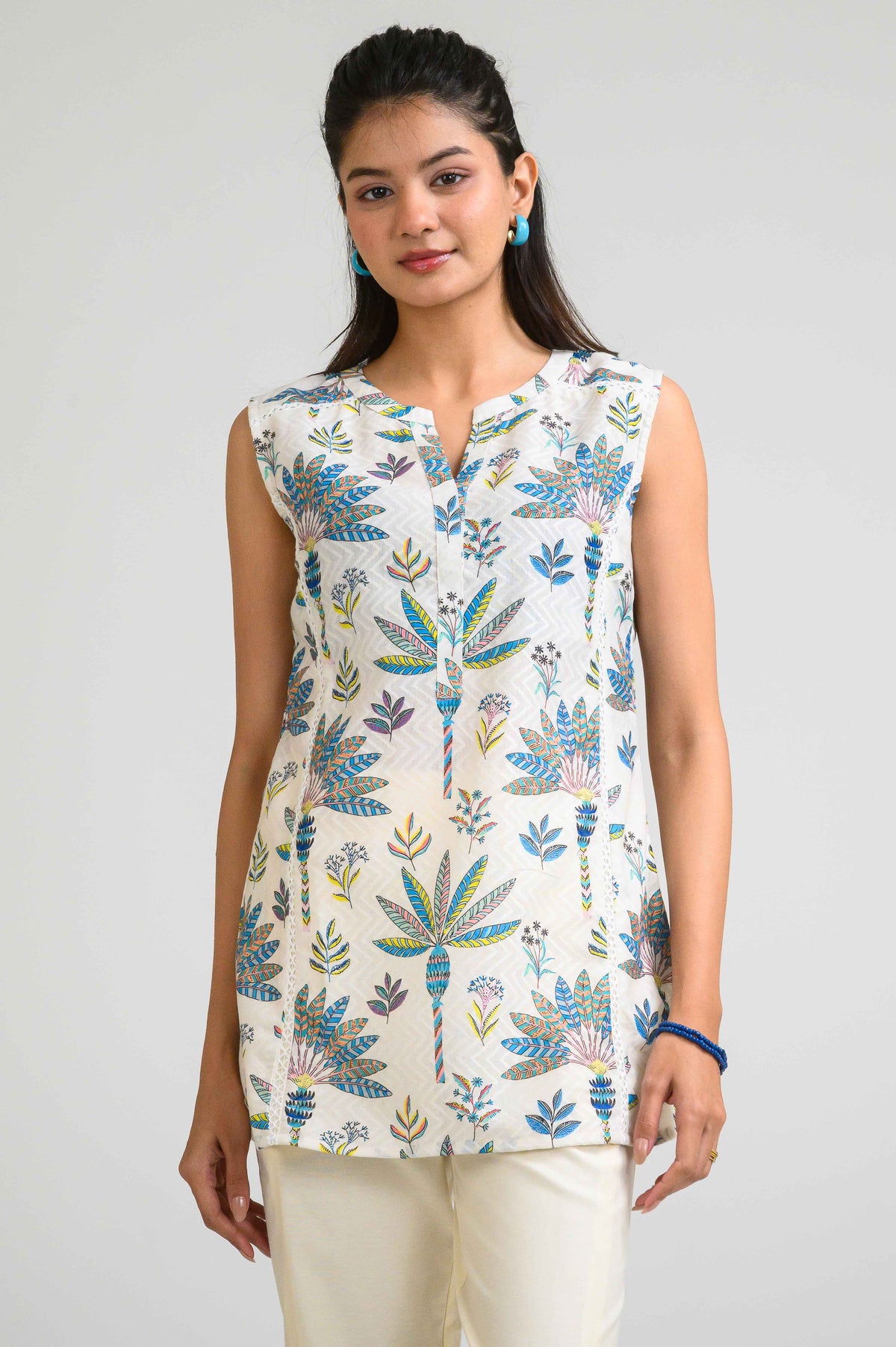 Tropical Rain Forest Sleeveless Top - Etiquette Apparel