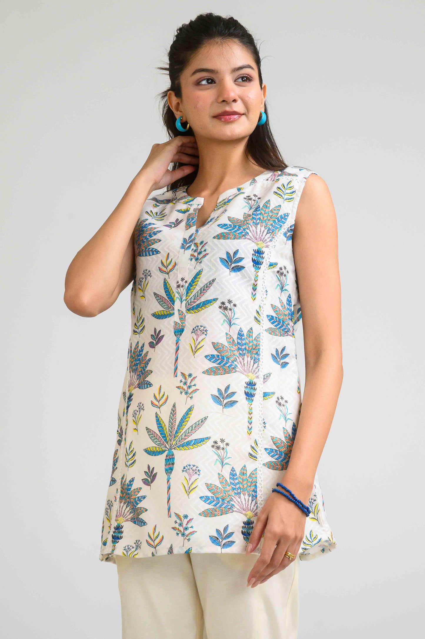 Tropical Rain Forest Sleeveless Top - Etiquette Apparel
