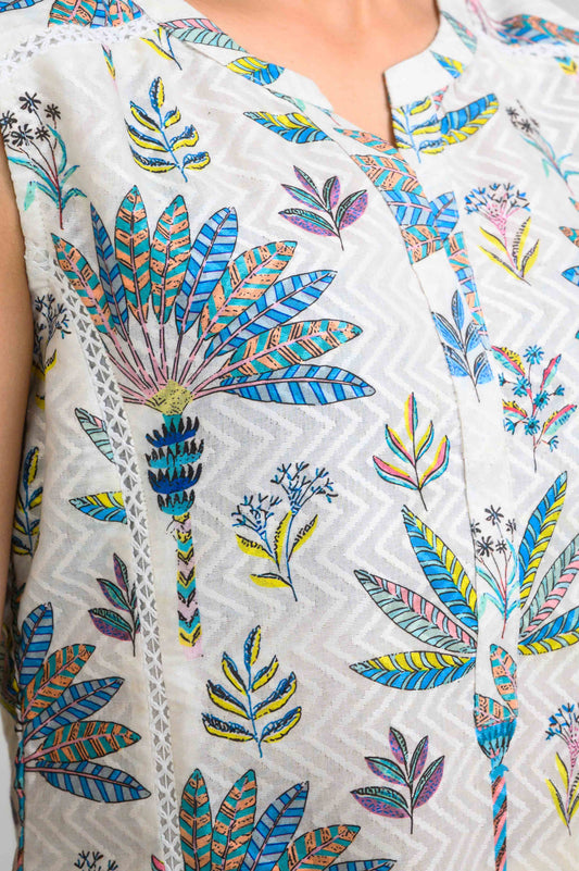 Tropical Rain Forest Sleeveless Top - Etiquette Apparel
