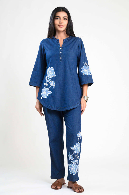 Denim Petal Set Co-Ord Set - Etiquette Apparel