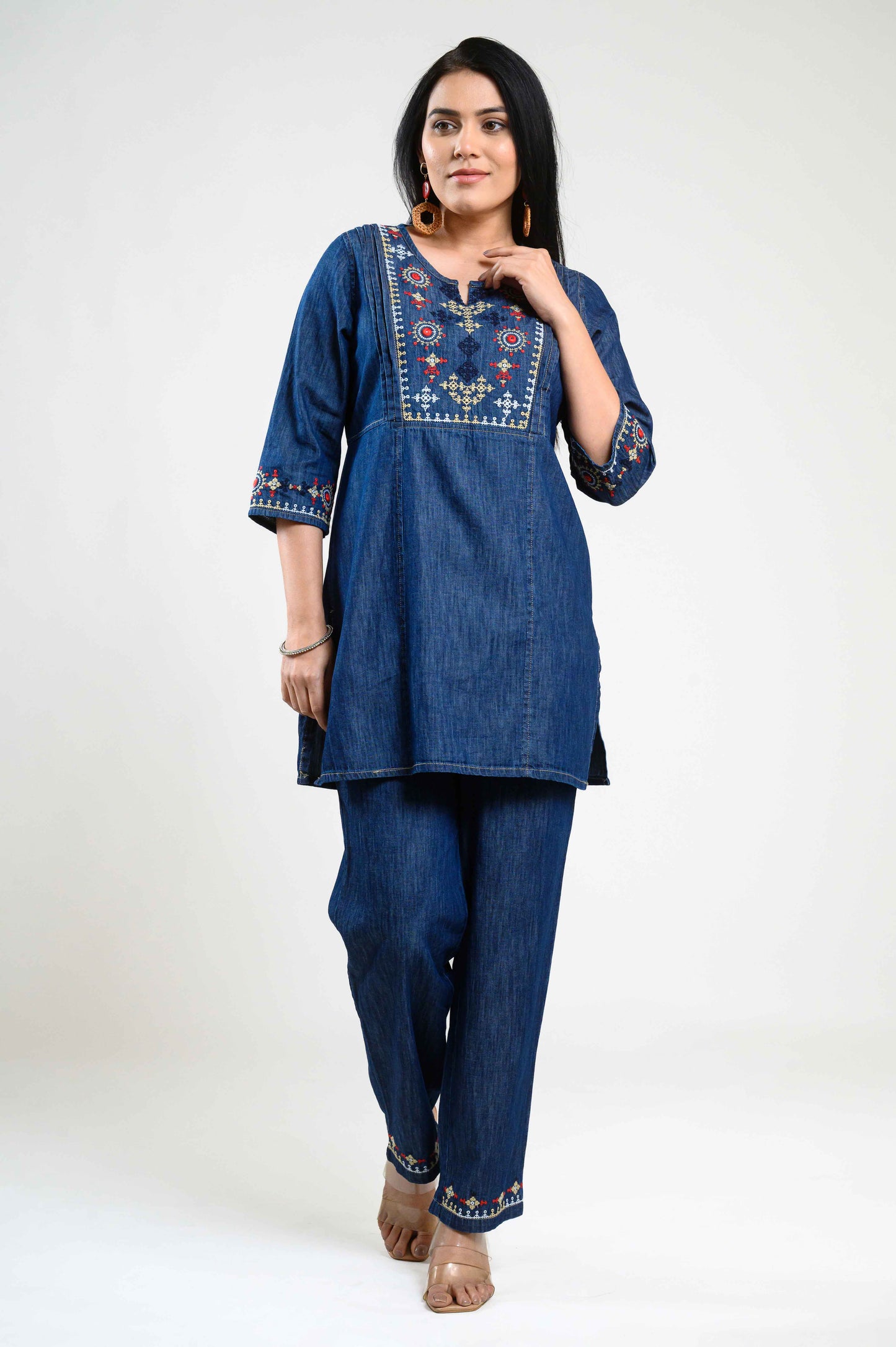 Sindhi Taka Embroidered Co-ord Set - Etiquette Apparel