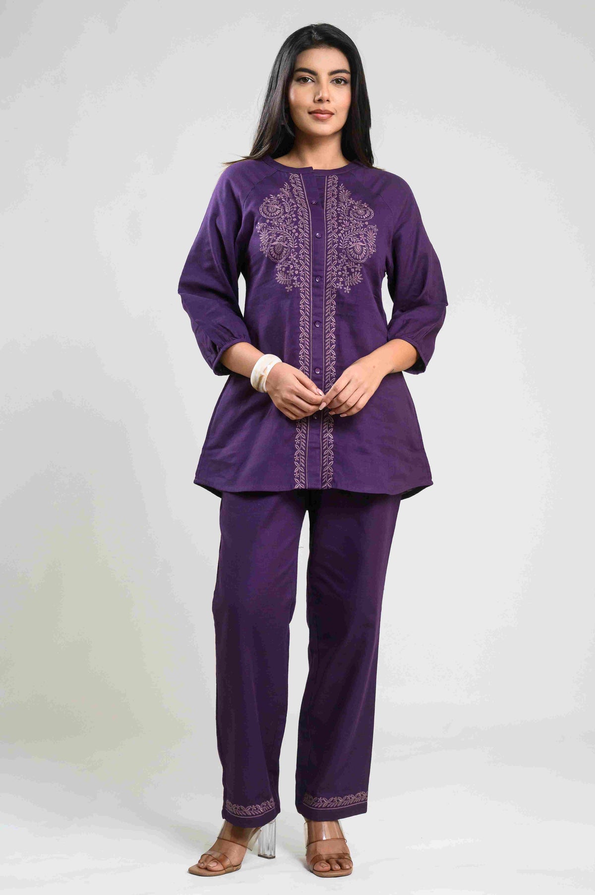 Whispers of Purple Co-ord Set - Etiquette Apparel