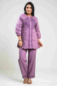 Whispers of Purple Co-ord Set - Etiquette Apparel
