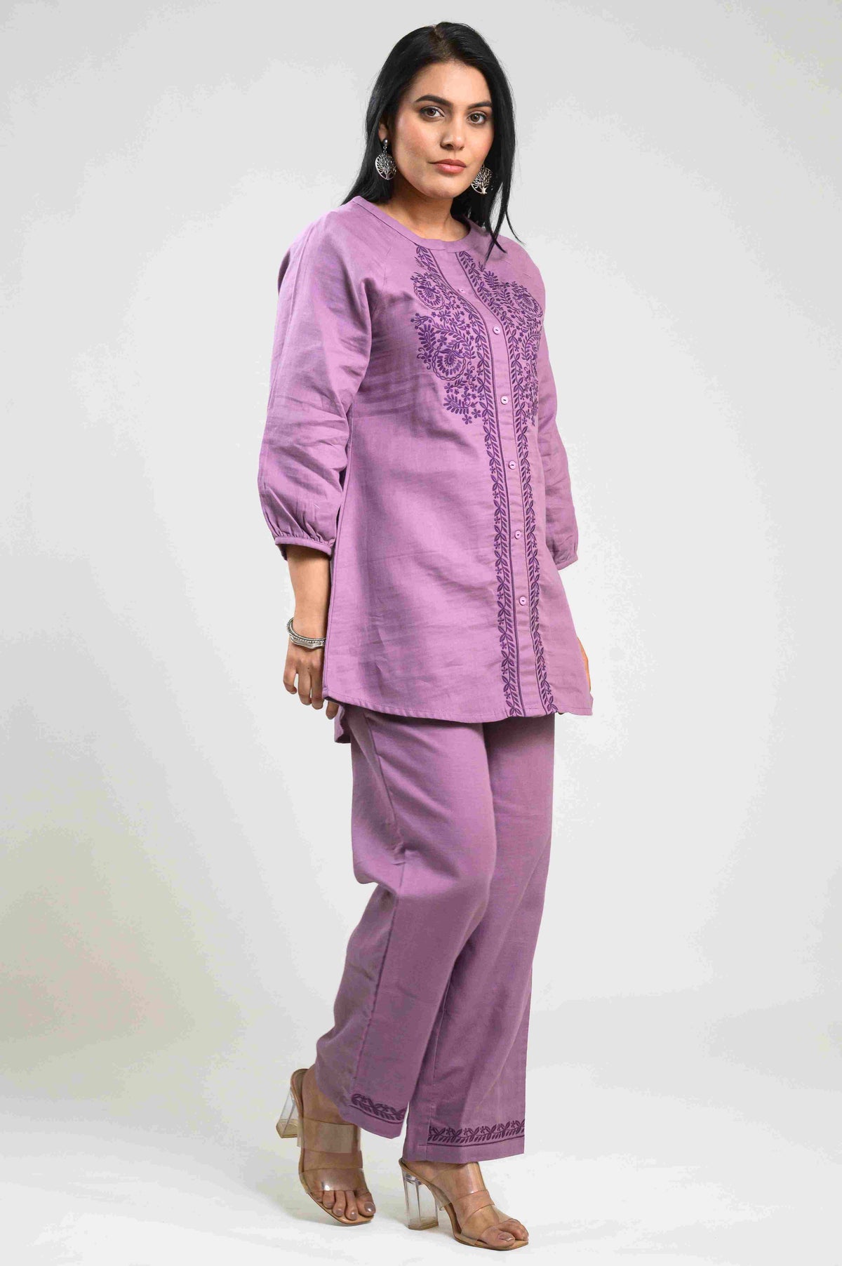 Whispers of Purple Co-ord Set - Etiquette Apparel