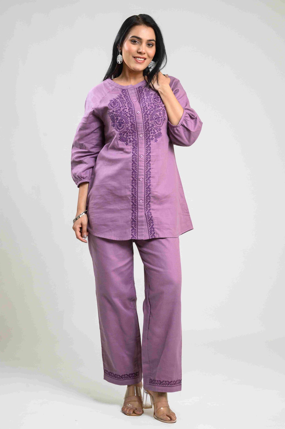 Whispers of Purple Co-ord Set - Etiquette Apparel