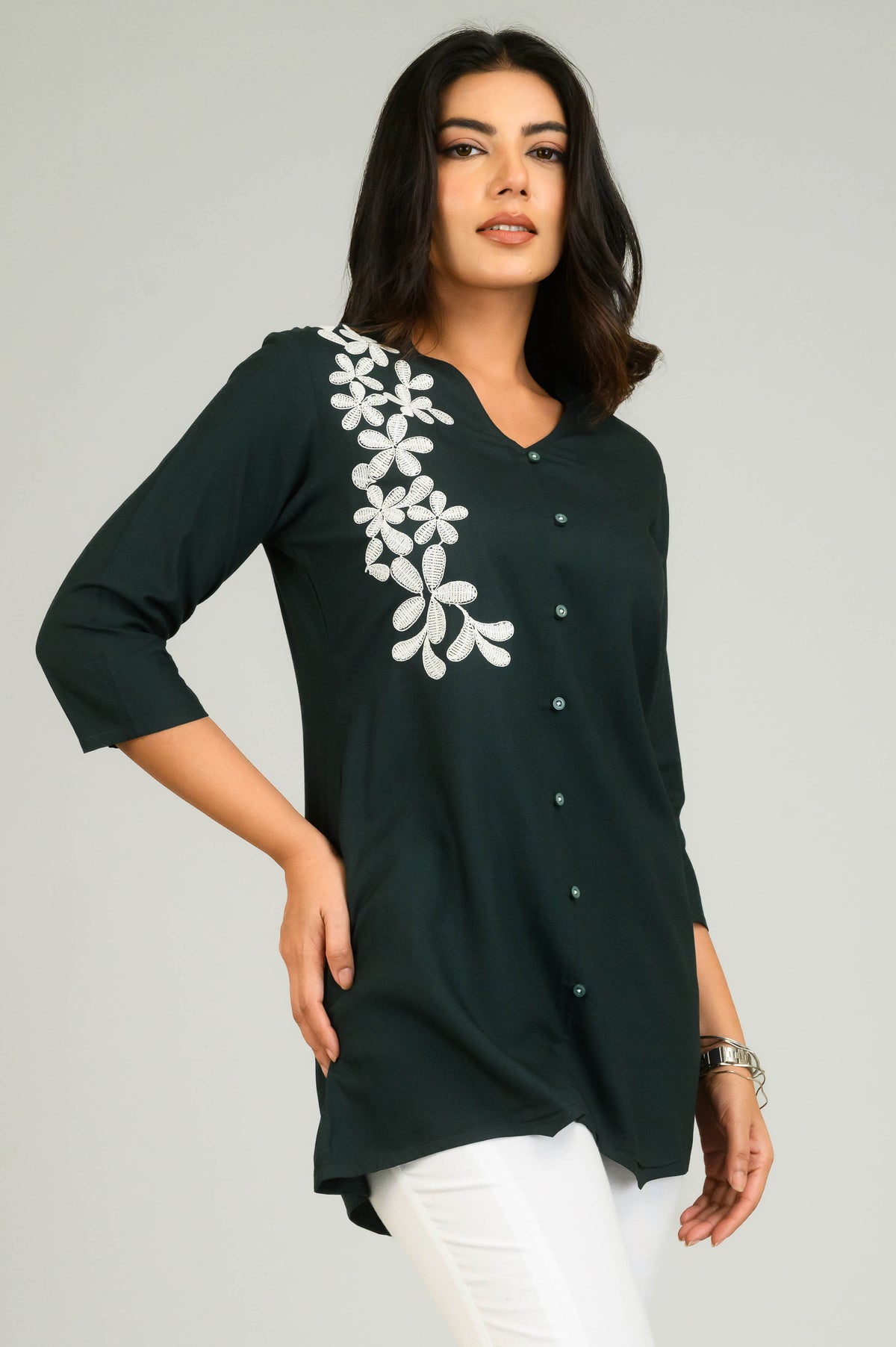 Floral Play Modal Top - Etiquette Apparel