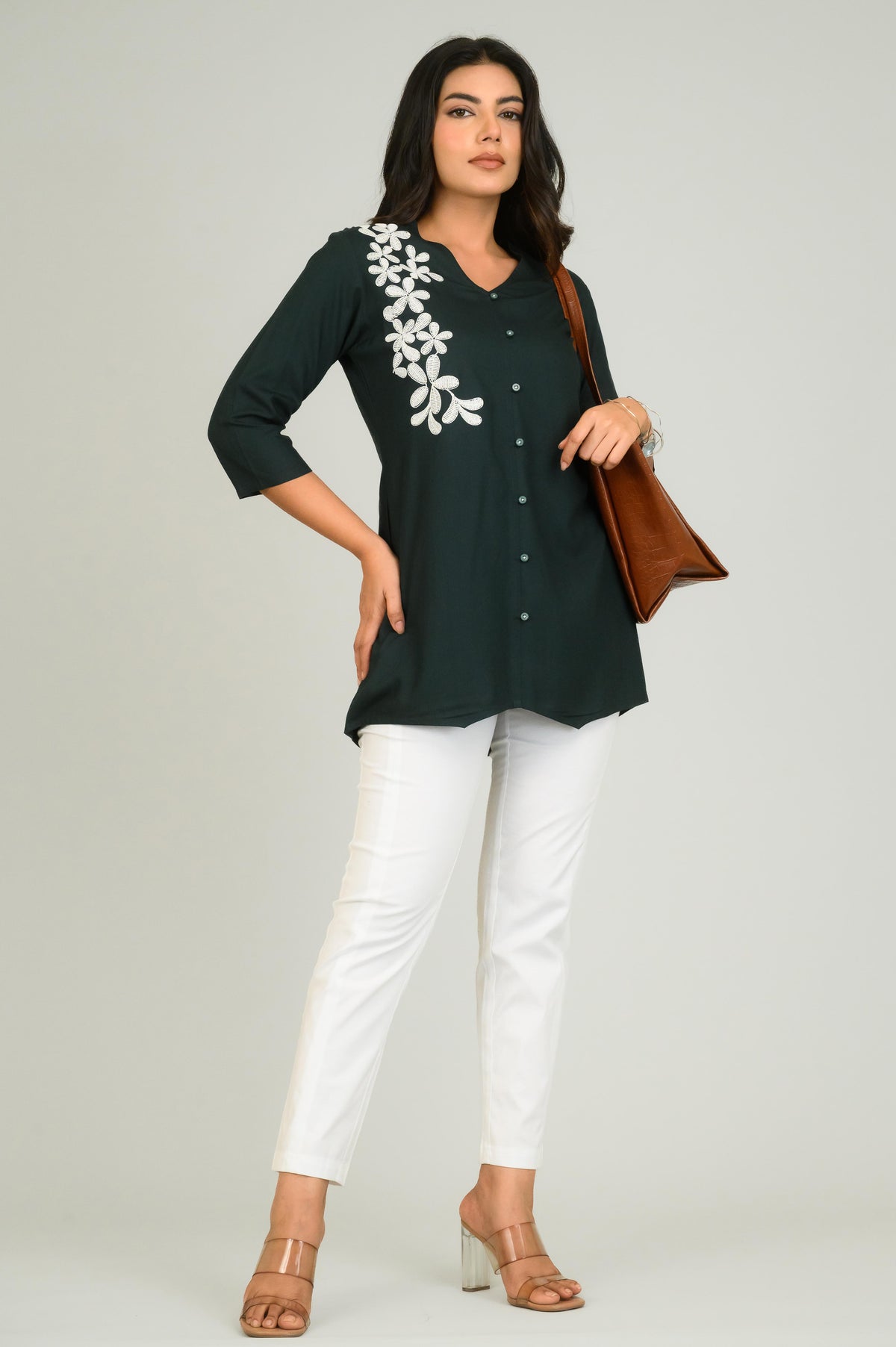 Floral Play Modal Top - Etiquette Apparel