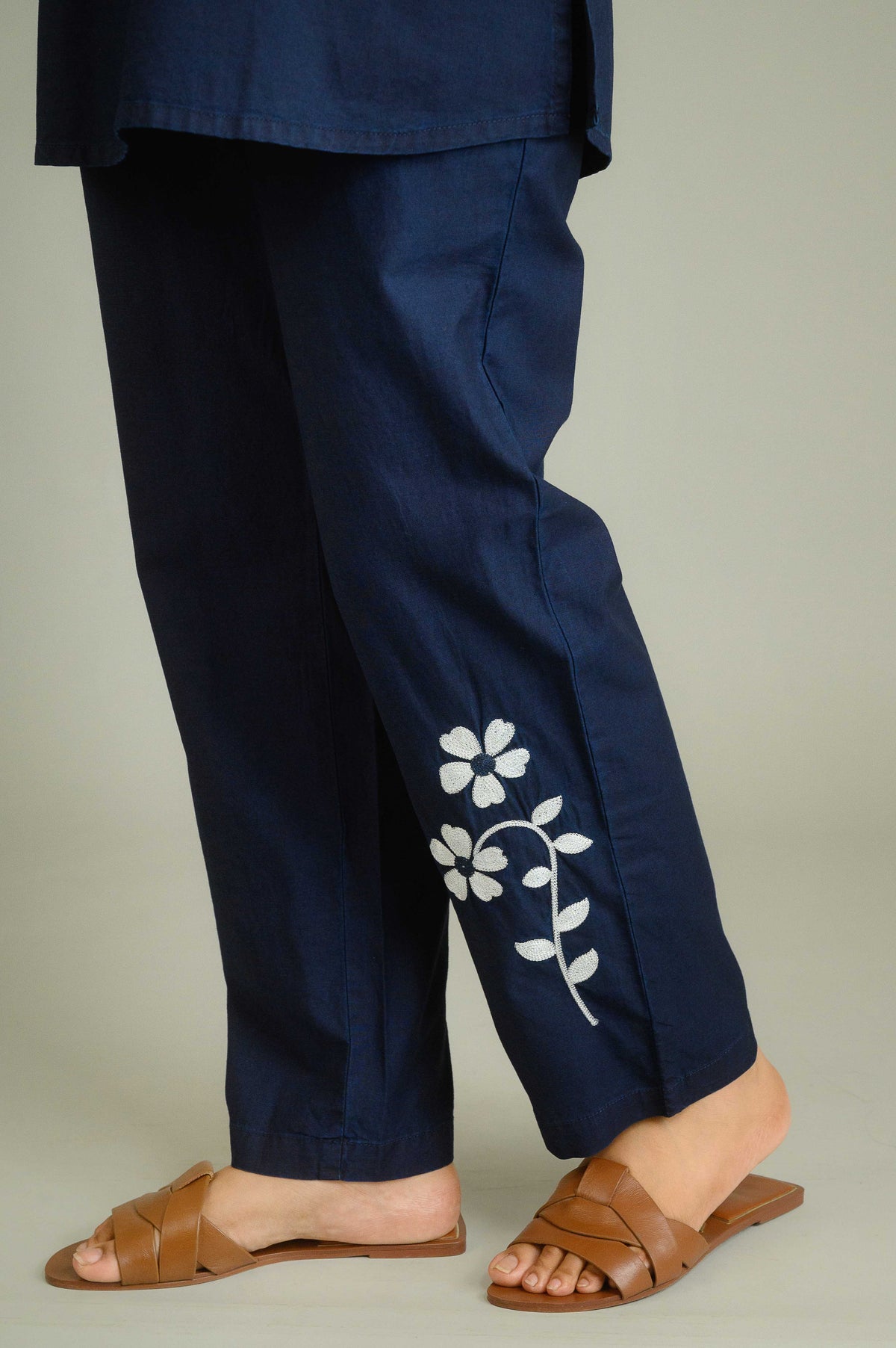 Black Denim Bloom Co-ord Set - Etiquette Apparel
