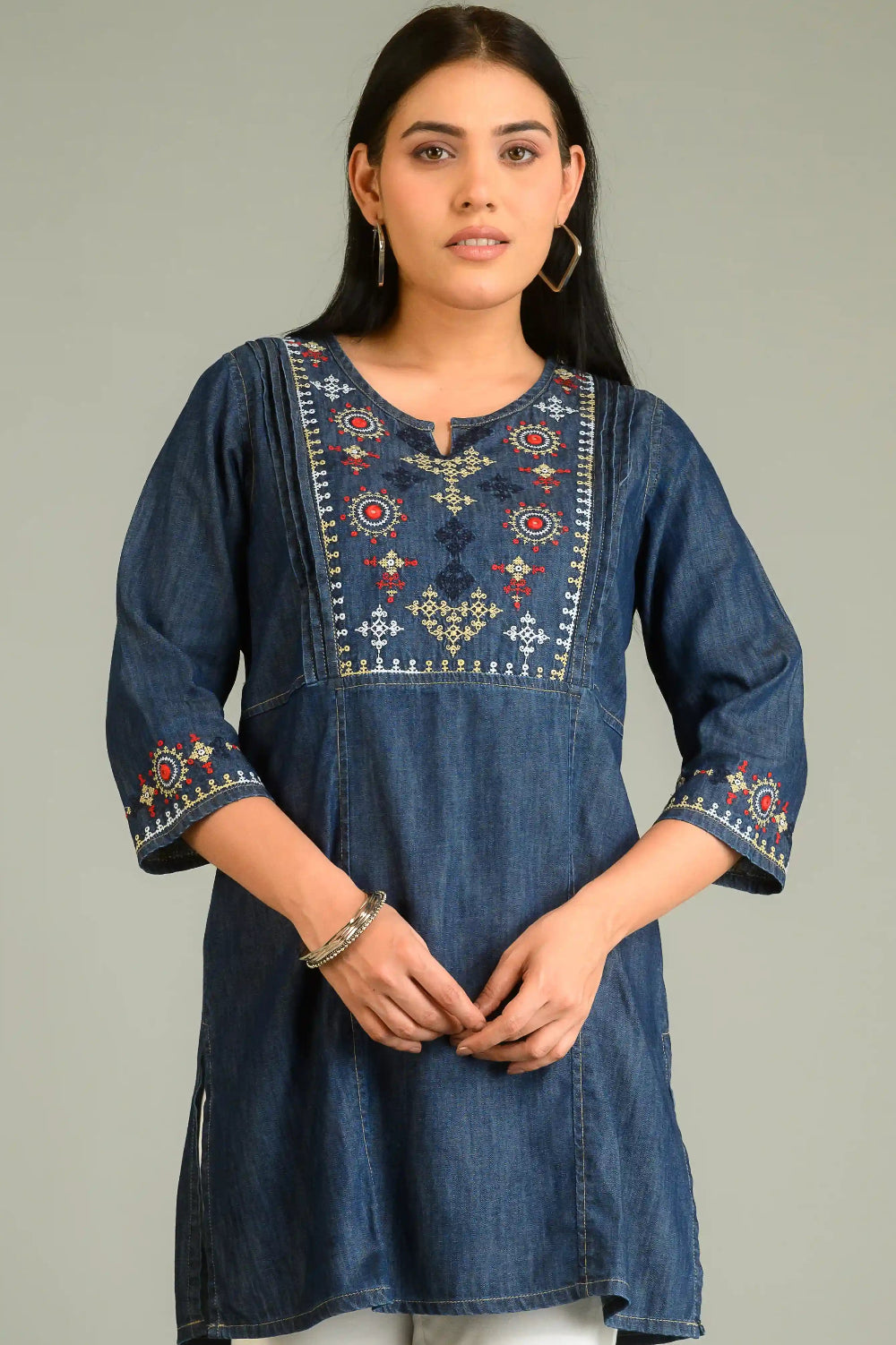 Tradition in Blue Top - Etiquette Apparel