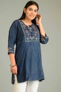 Tradition in Blue Top - Etiquette Apparel