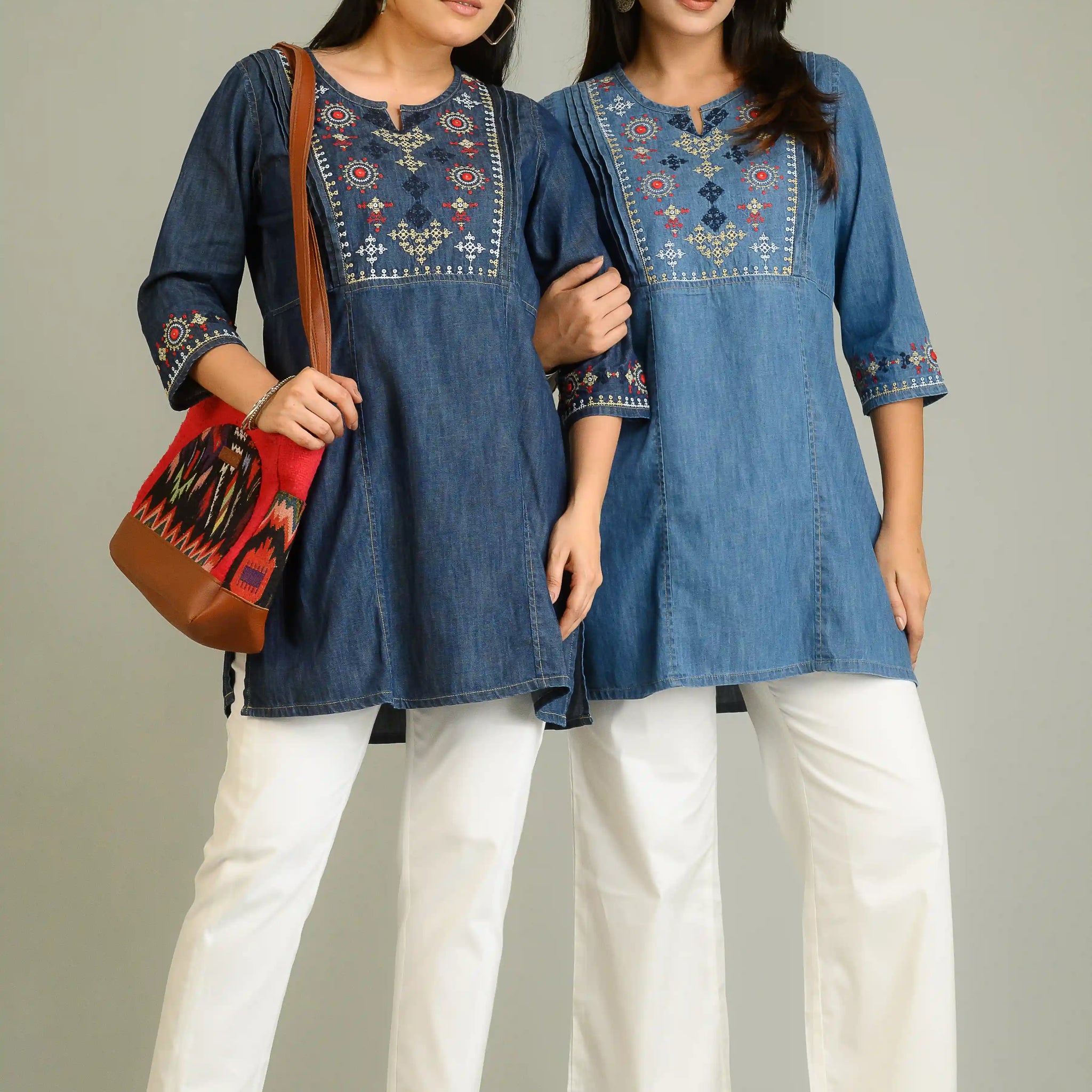 Tradition in Blue Top - Etiquette Apparel 