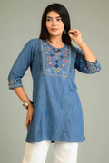 Product Carousel Image 1: Tradition in Blue Top