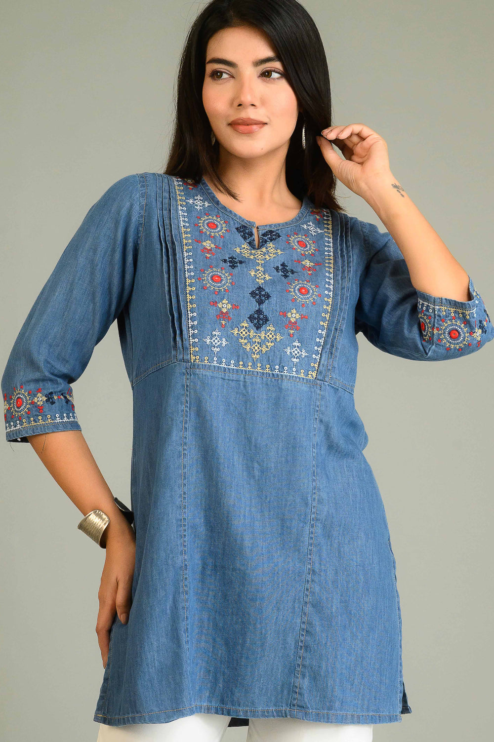 Tradition in Blue Top - Etiquette Apparel