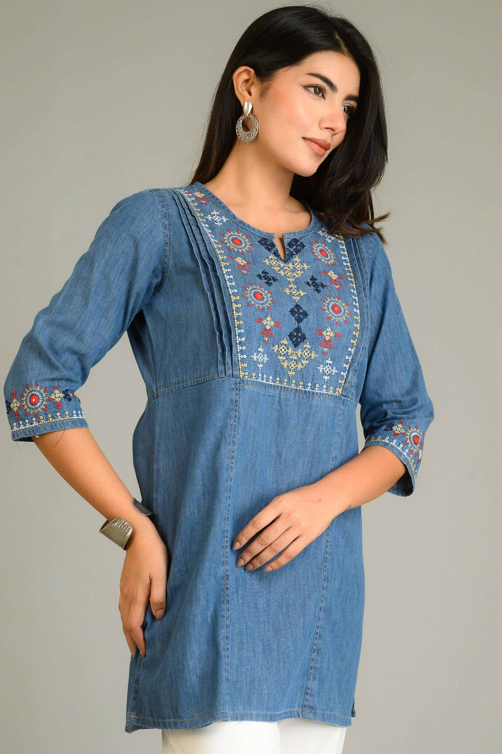 Tradition in Blue Top - Etiquette Apparel