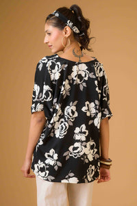 Cowl Neck Floral Top