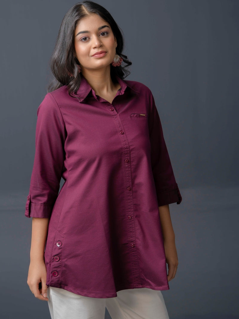 Crisp, Sturdy Solid colored Rugged top - Etiquette Apparel 