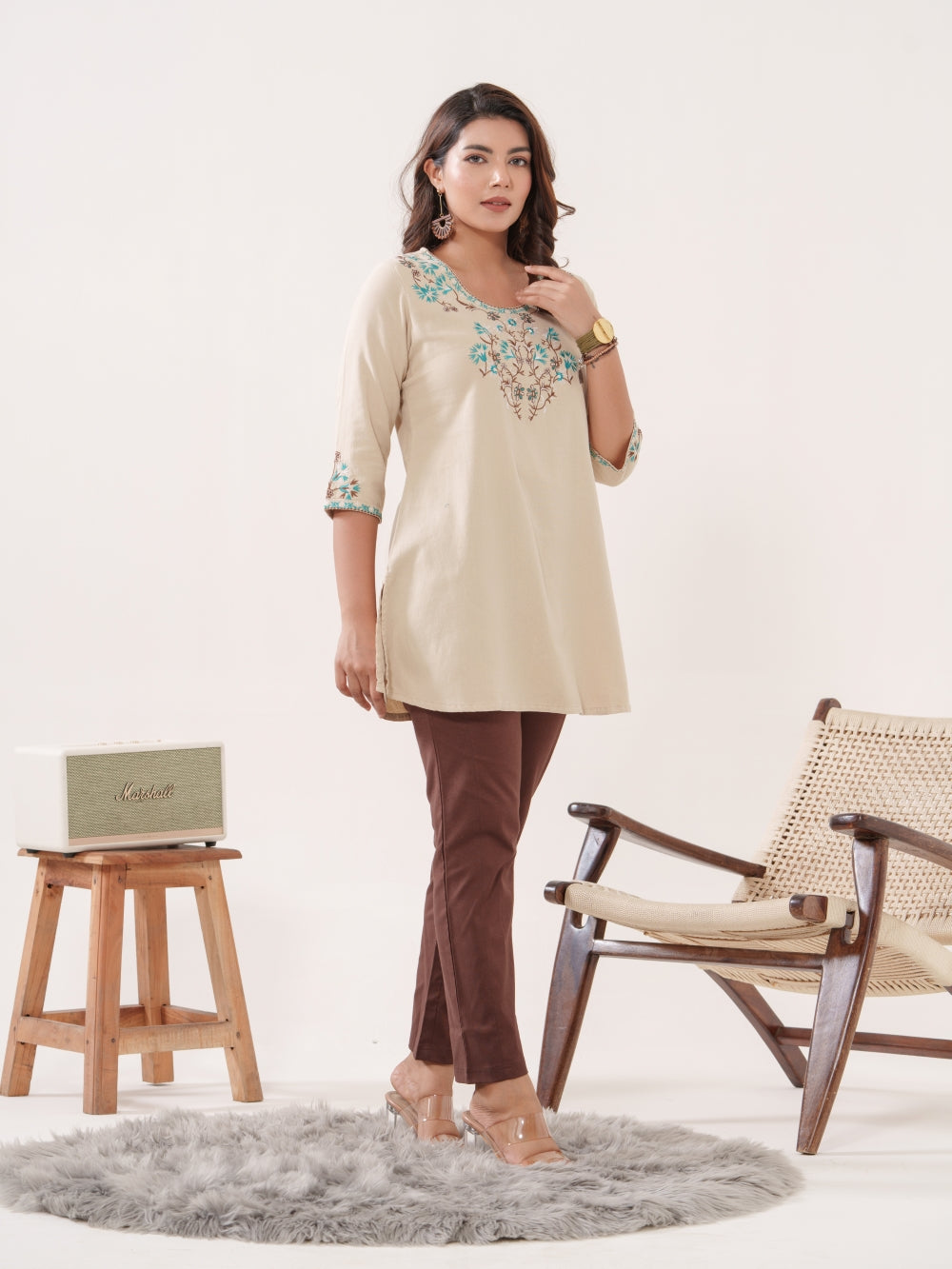 Classy In~Vogue Round Neck Top - Etiquette Apparel
